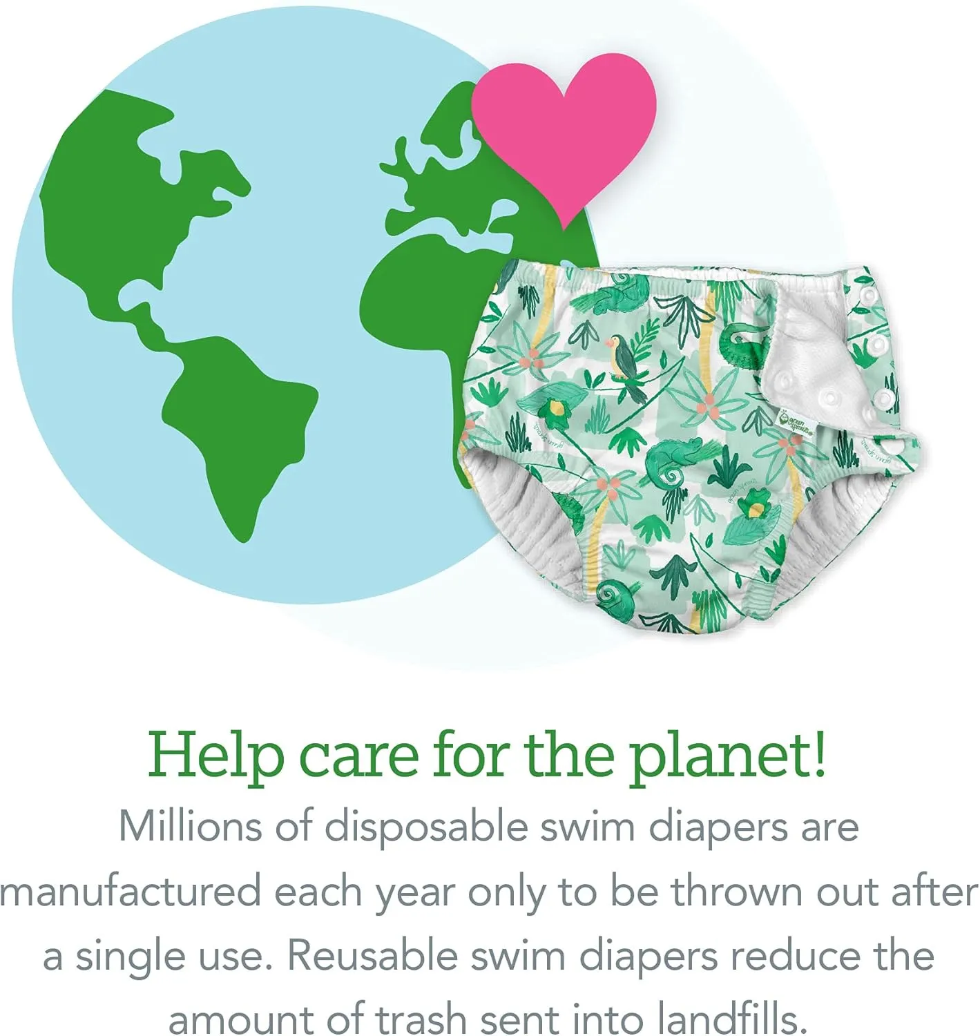 Green Sprouts Baby-Boys Snap Reusable Swim Diaper