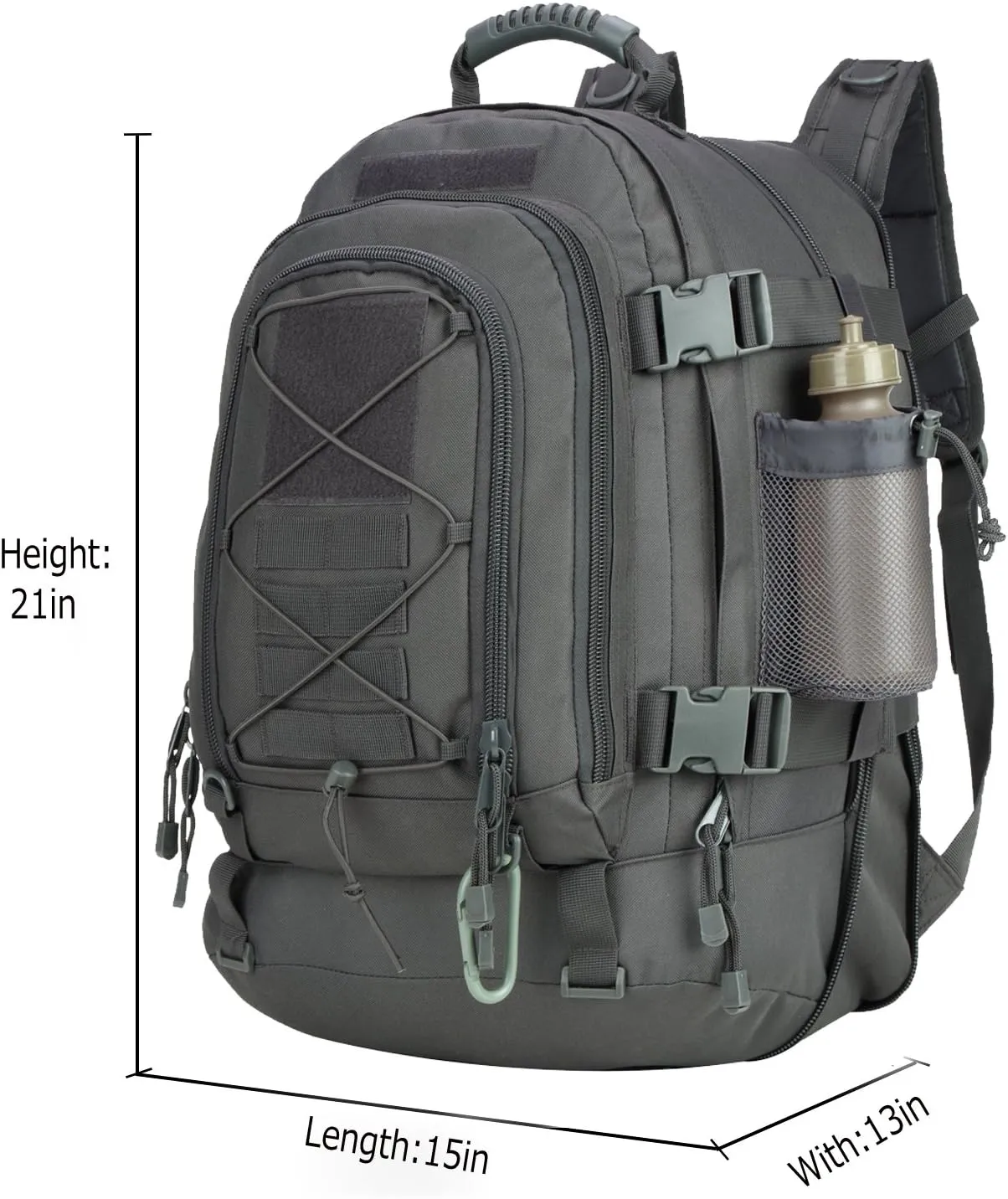Greencity 3 Day Tactical Backpack Large Capacity Army Molle Bag Expandable Hiking Camping Hunting