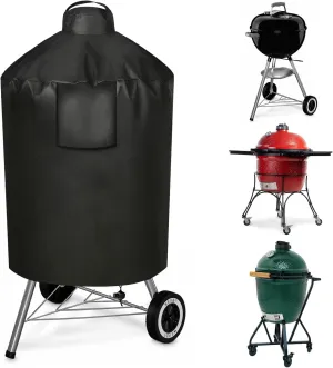 Grill Cover for Large Green Egg, Outdoor Cover with Durable & Water Resistant Fabric Premium Ceramic Grill Cover (Black, X-Large)