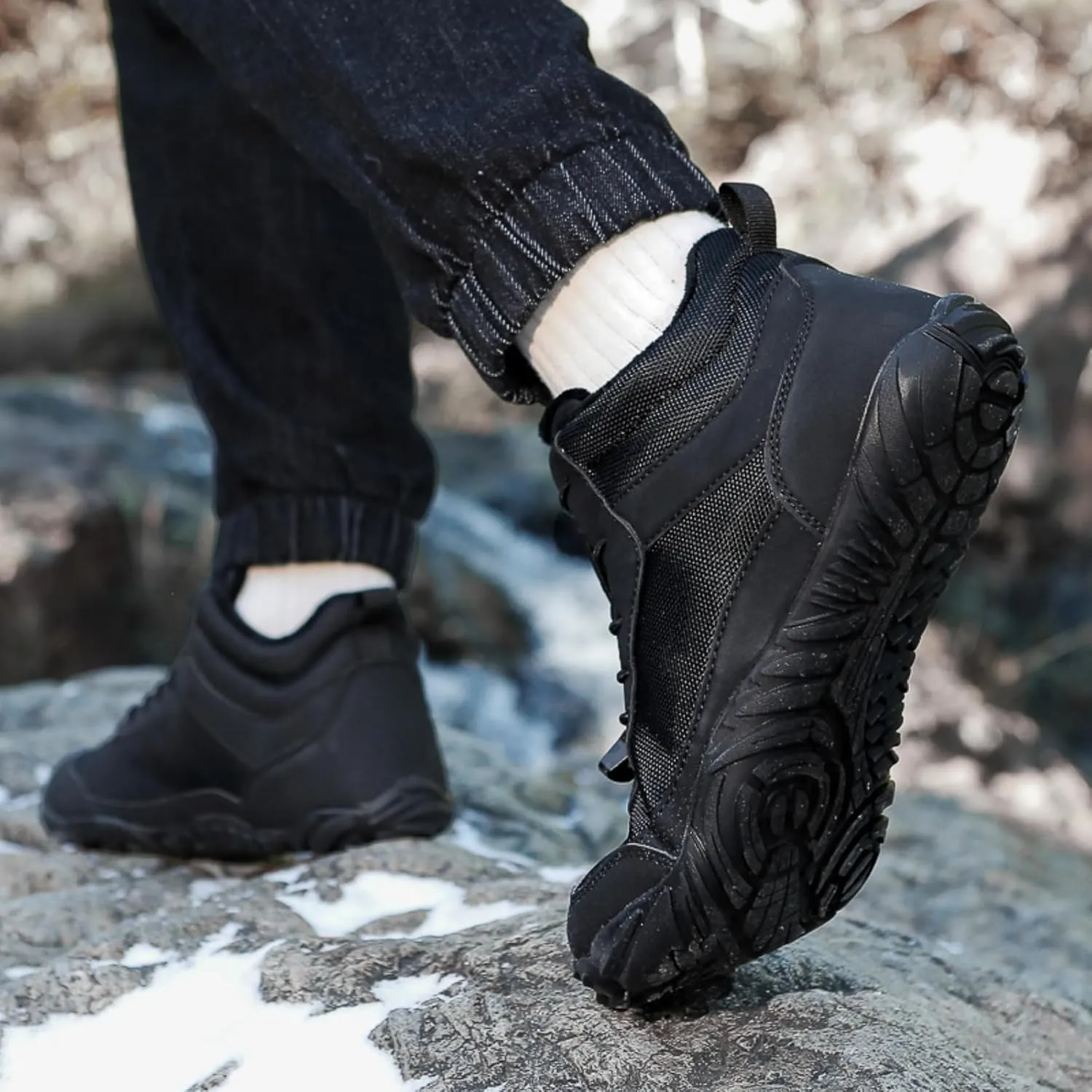 Grounded Winter Footwear for Women, Hike Winter Footwear Barefoot Womens,Wide Toe Box Shoes Waterproof Boots Sneakers