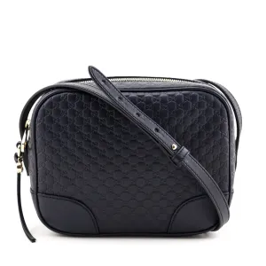 Gucci Navy Soft Microguccissima Mini Bree Messenger Bag