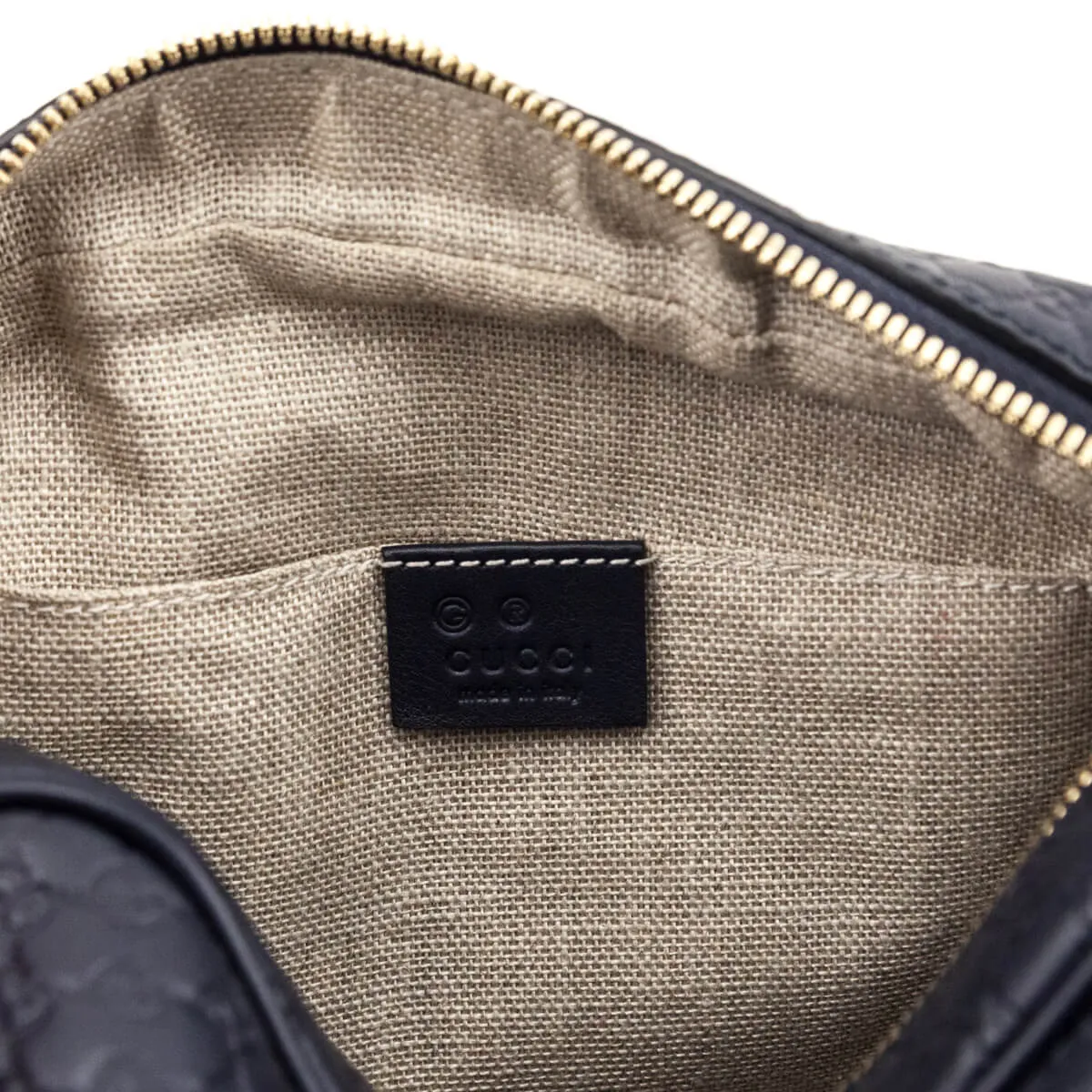 Gucci Navy Soft Microguccissima Mini Bree Messenger Bag