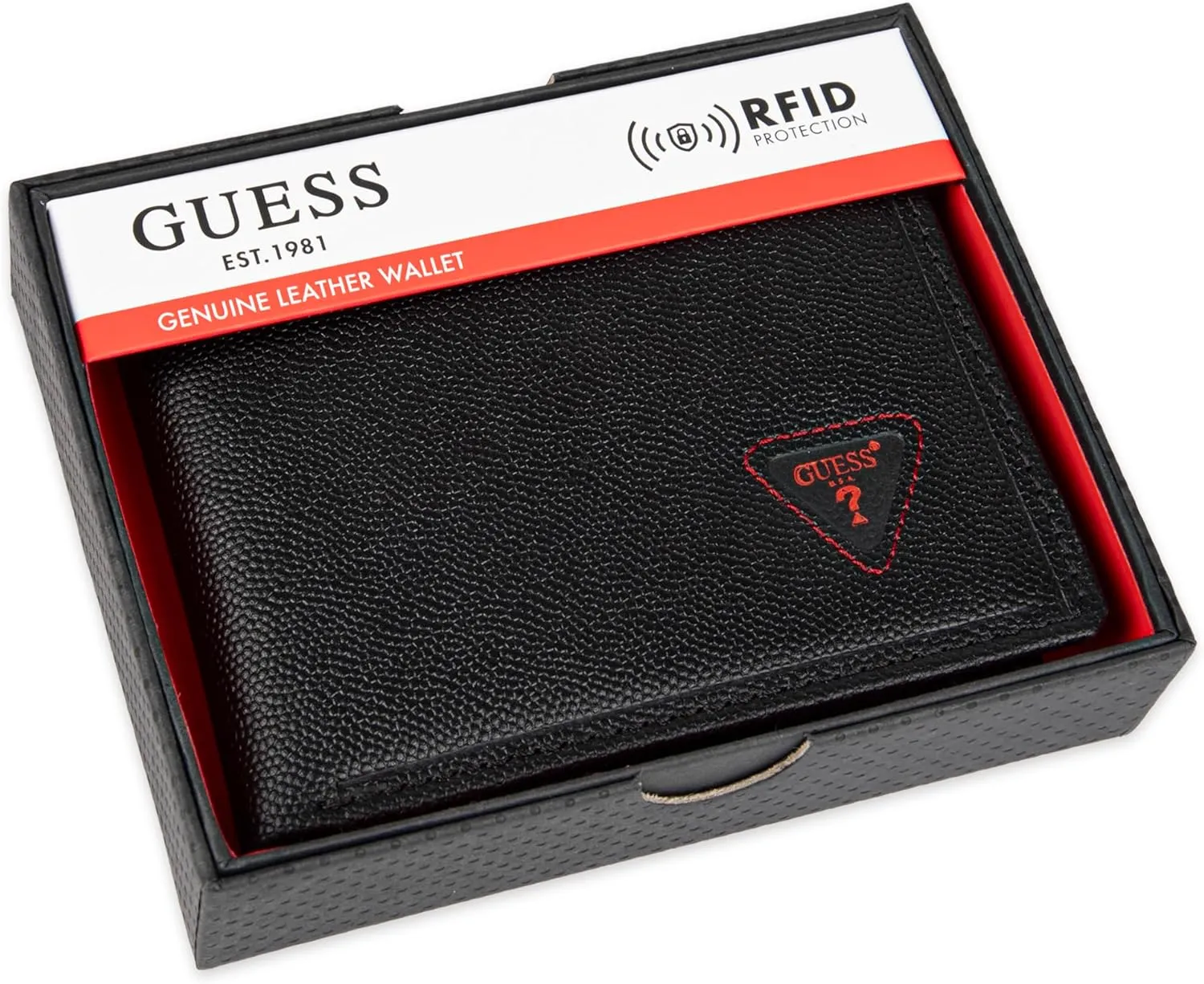 Guess Men's Classic Bifold Wallet with Card Slots, Bill Compartment and Id Window