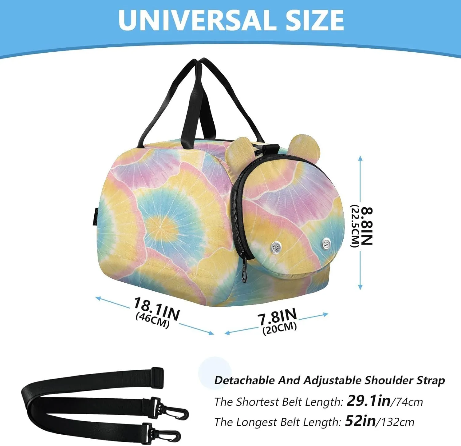 GuoChe Anti Theft Crossbody Bag with Shoes Compartment Trendy Over Shoulder Purse for Go shopping