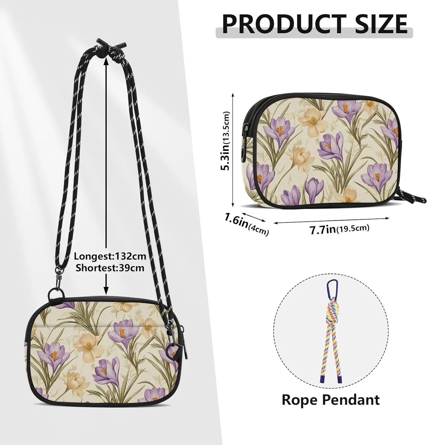 GuoChe West Crossbody Purse for Mens Trendy with Adjustable Strap Shoulder Bag Walk dog