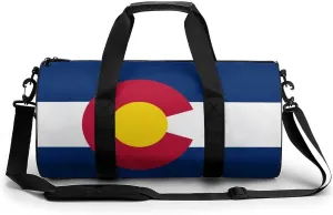 Gym Bag for Men Women Lightweight Sports Duffle Bag with Multiple Compartments Cylindrical Gym Bag for Fitness Travel And Outdoor Activities Ater Resistant Yoga Bag Training Bag Colorado Crest