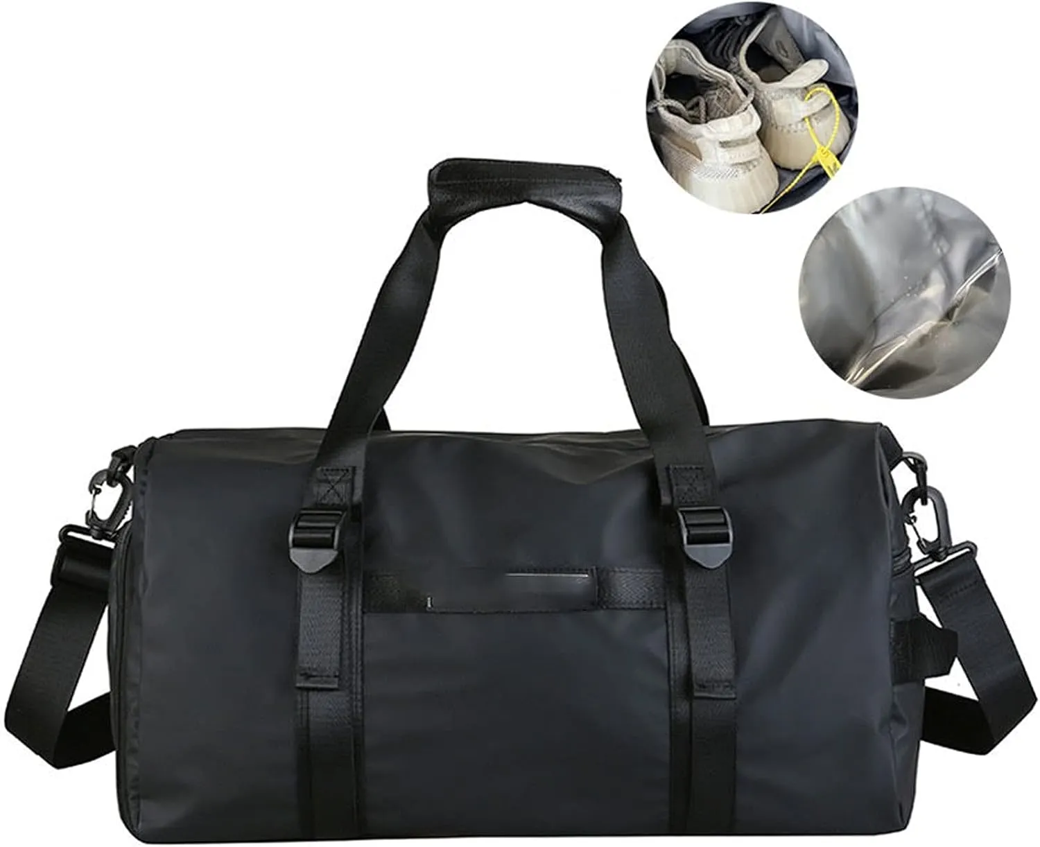 Gym Sport Men Waterproof Oxford Handbag Big Travel Luggage Duffel For Women Sports Bag With Shoe Compartment (Red)