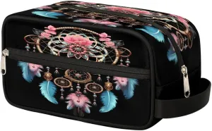 Gypsy Dream Catcher Toiletry Bag Dopp Kit Makeup Bag Ethnic Design Travel Toiletry Bag for Women Men Portable Organizer Shaving Bag for Toiletries Accessories
