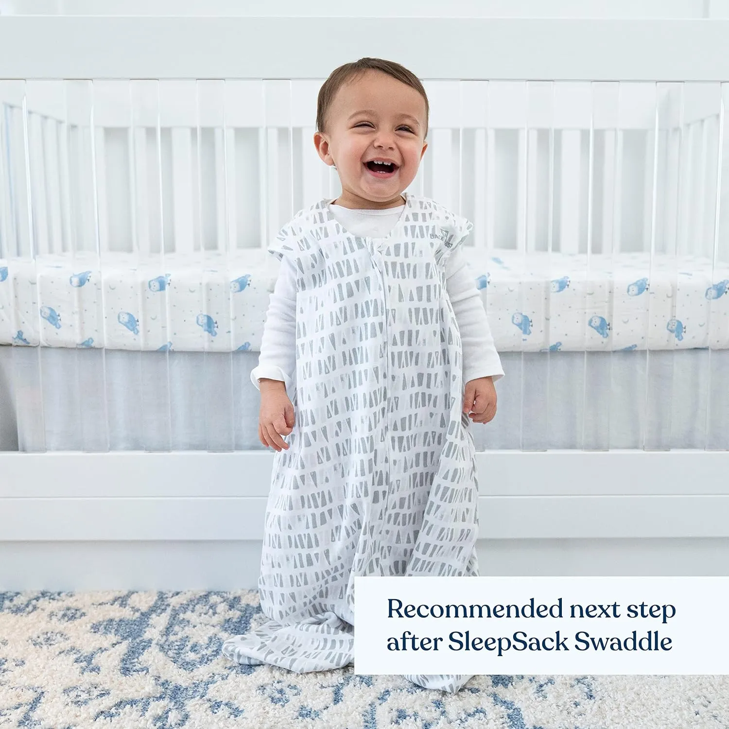 HALO SleepSack, 100% Cotton Wearable Blanket, Swaddle Transition Sleeping Bag, TOG 0.5