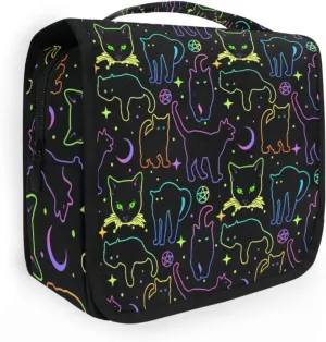 Hanging Toiletry Bag Witchcraft Black Cats Makeup Bag Travel bag for Toiletries Portable Toiletry Organizer Bags Toiletry Bag for Women Men, Travel-Essentials Toiletry Bag
