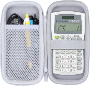 Hard Carry Case Compatible with Texas Instruments TI-30XIIS TI-30XS TI-30Xa TI-36X Pro Scientific Calculator (Off White Case)