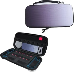 Hard Shell Portable Travel Storage Bag for Switch 2 EVA Hard Shell 2025 Version with 10 Game Card Pockets (Black White)