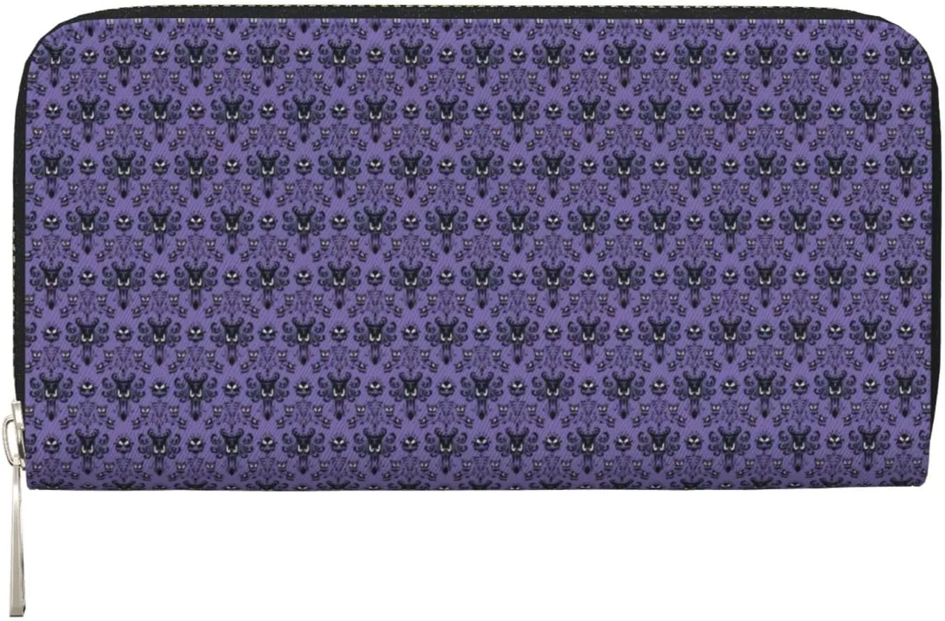 Haunted Mansion Print Women Wallet Trendy Travel-Friendly 7.9X3.9in Casual Clutch Purse Gift for Ladies
