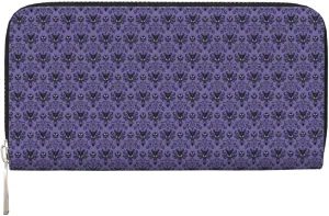 Haunted Mansion Print Women Wallet Trendy Travel-Friendly 7.9X3.9in Casual Clutch Purse Gift for Ladies