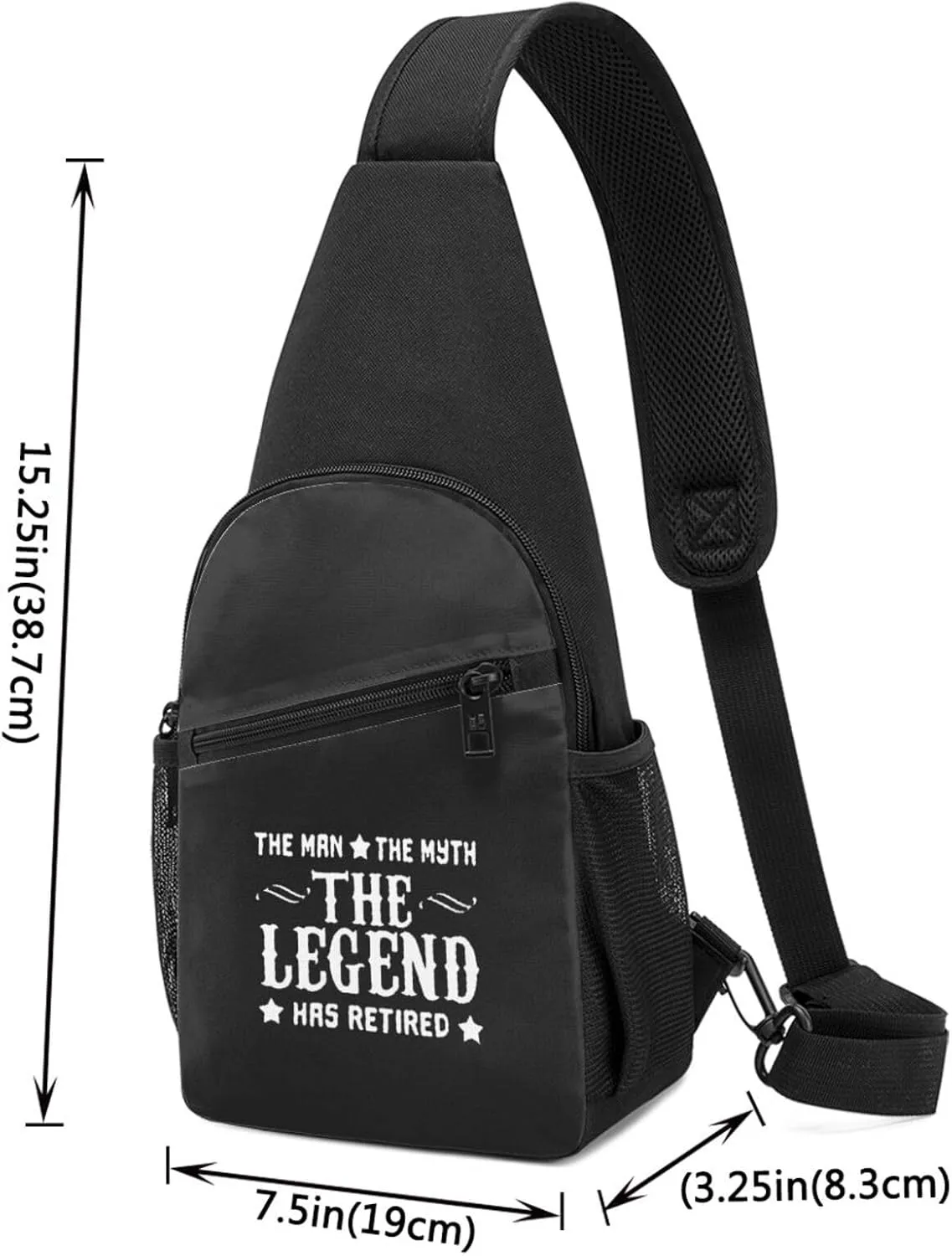 He Legend Has Retired Unisex Chest Bag Lightweight Crossbody Shoulder Bag Travel Pocket