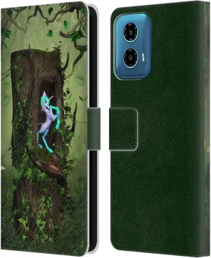Head Case Designs Officially Licensed Simone Gatterwe Secret Wood Lands and Places Leather Book Wallet Case Cover Compatible with Motorola Moto G34 5G