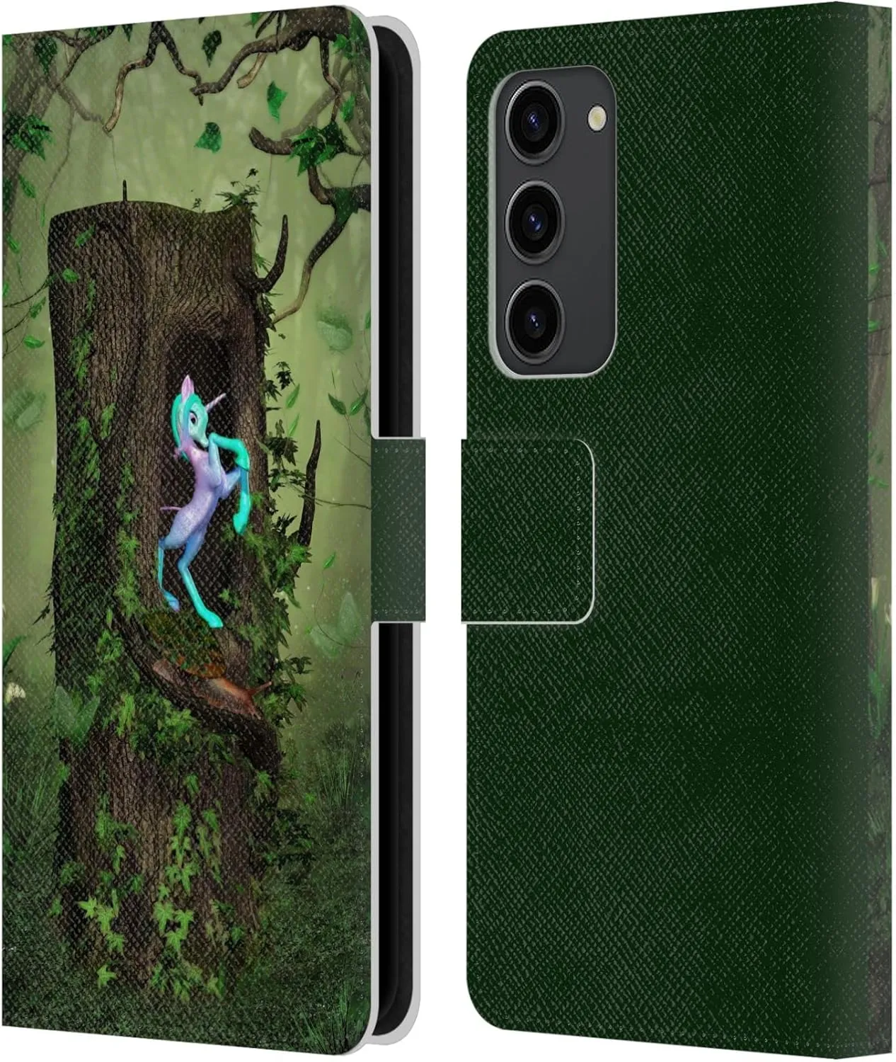 Head Case Designs Officially Licensed Simone Gatterwe Secret Wood Lands and Places Leather Book Wallet Case Cover Compatible with Samsung Galaxy S23  5G