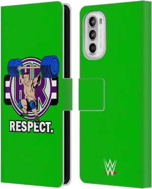 Head Case Designs Officially Licensed WWE John Cenation Respect 2017/18 Superstars 4 Leather Book Wallet Case Cover Compatible with Motorola Moto G52