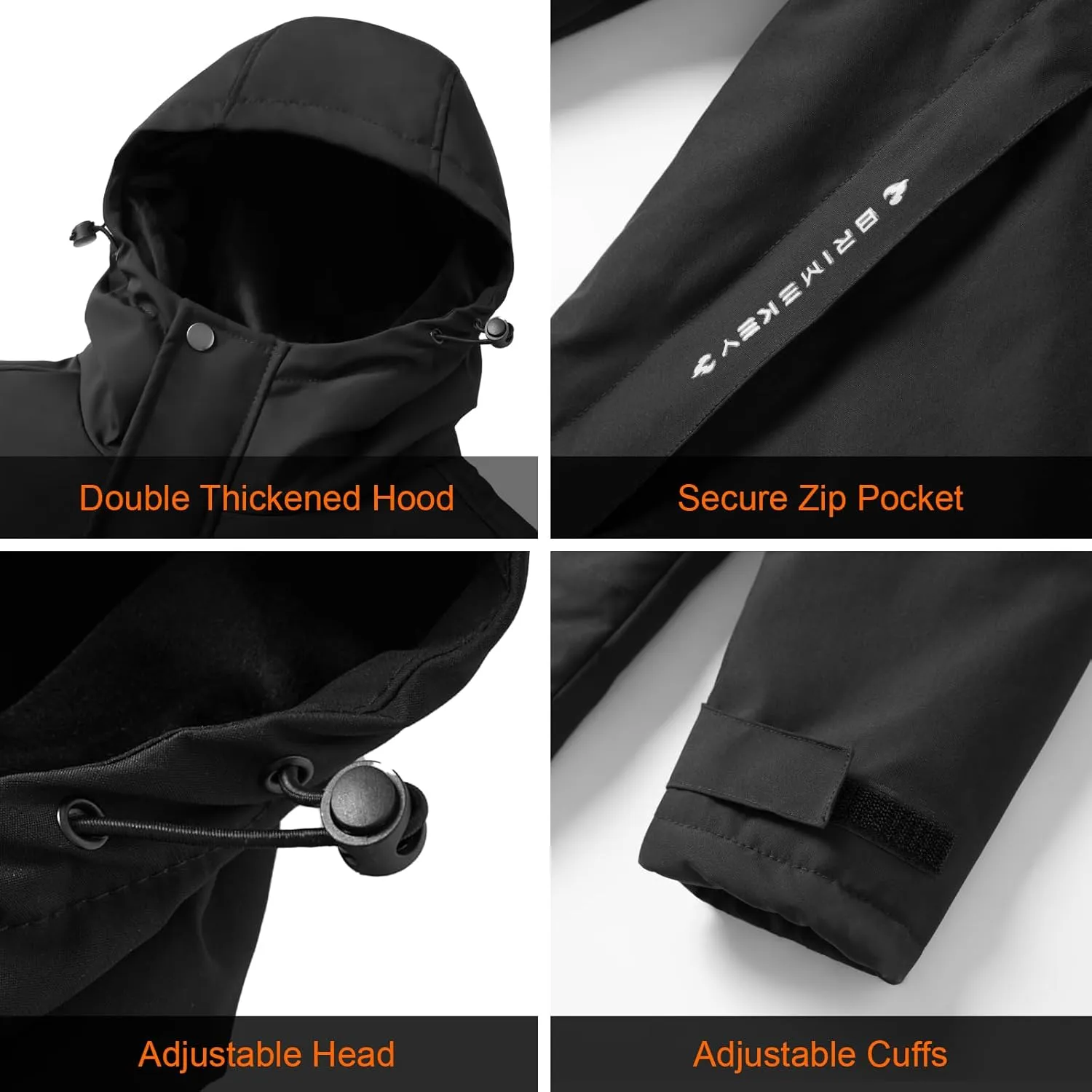 Heated Jacket for Women with Fleece Lining 12000mAh Battery Windproof Waterproof Women's Heated Coat Skiing Hunting
