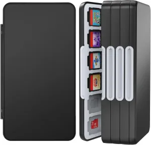 HEIYING Game Card Case Holder Compatible with Nintendo Switch & OLED & Lite ,Portable Memory Card Storage Case with 96 Games Cards Slots and 24 Micro SD Cards Slots