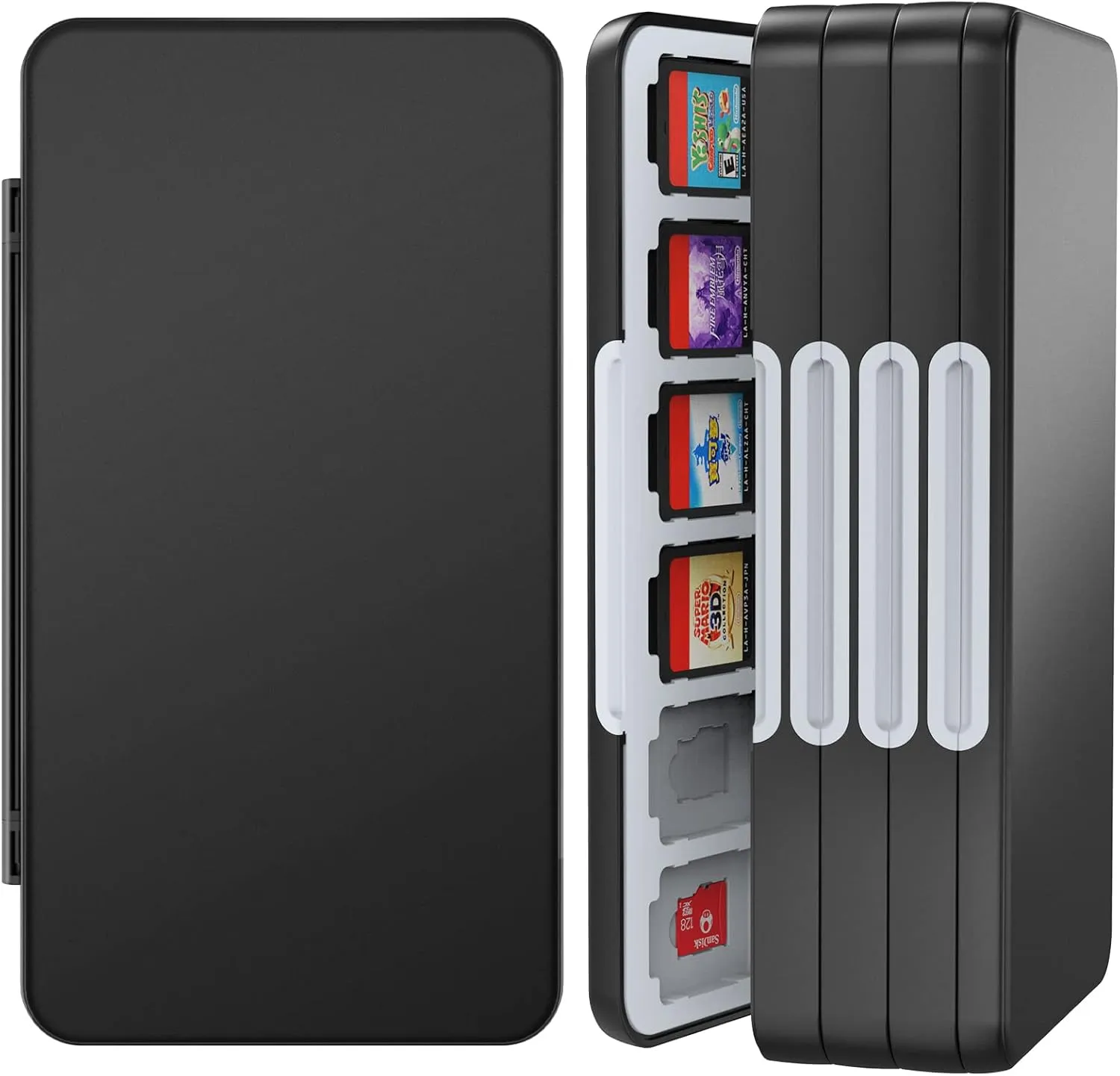 HEIYING Game Card Case Holder Compatible with Nintendo Switch & OLED & Lite ,Portable Memory Card Storage Case with 96 Games Cards Slots and 24 Micro SD Cards Slots