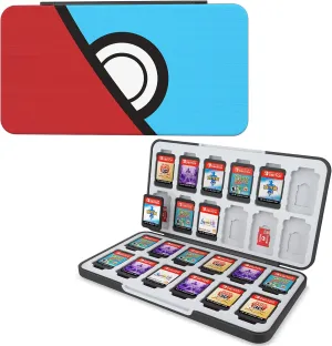 HEIYING Switch Game Card Case for Nintendo Switch & OLED & Lite,Custom Pattern Memory Storage Holder with 24 Game Card Slots and 24 Micro SD Cards Slots