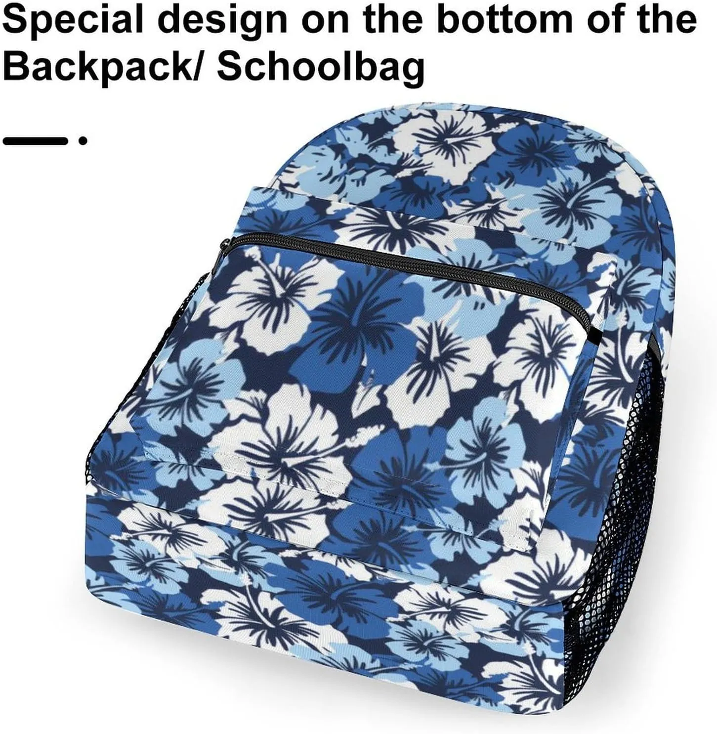Hibiscus Hawaiian Floral Backpack with Large Capacity Versatile for Daily Use Suitable for Unisex