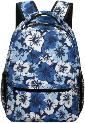 Hibiscus Hawaiian Floral Backpack with Large Capacity Versatile for Daily Use Suitable for Unisex