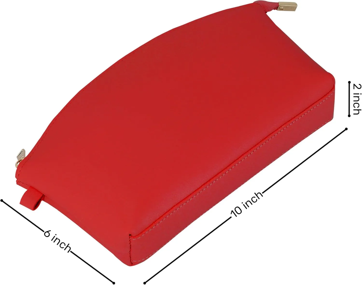HIFA Leather Makeup Bag, Travel Makeup Bag -Perfect Size, Top Zipper Closure, Lined Inside- Makeup Case, Makeup Organizer Bag