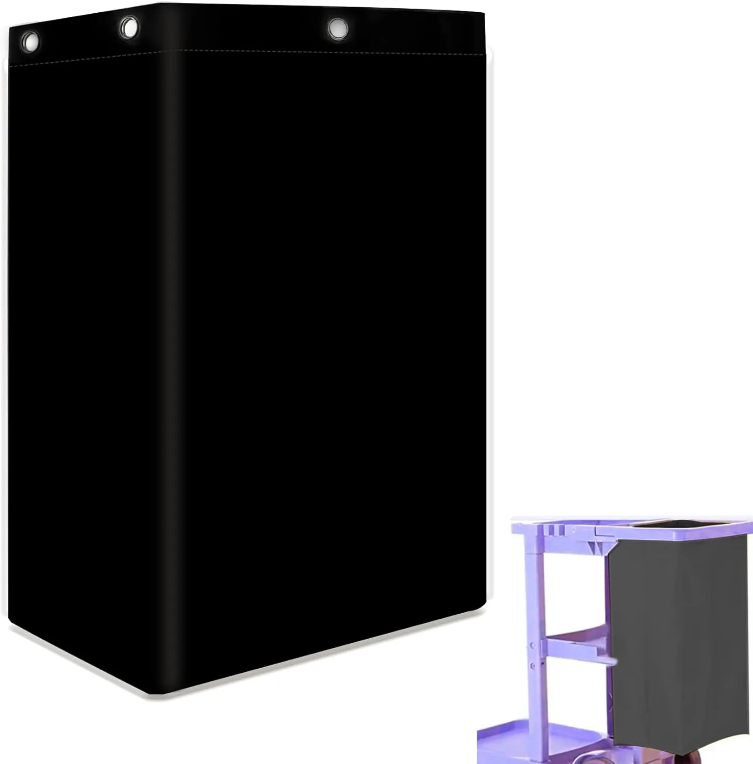 High Capacity Replacement Janitorial Cart Bag, Waterproof, Thickened Housekeeping Cart Cleaning Bag, 16 x 11 x 27 Inches