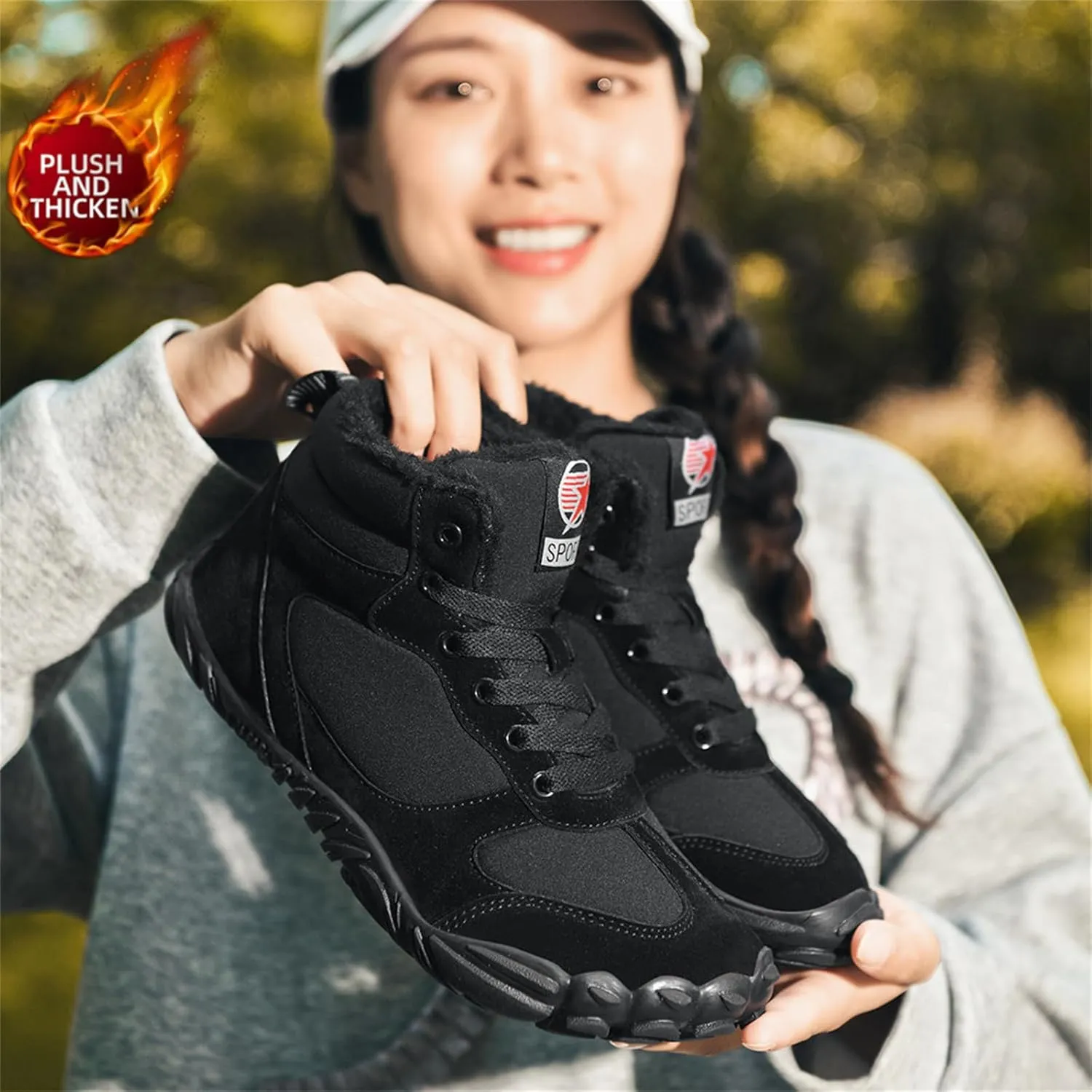 Hike Footwear Waterproof Winter Barefoot Shoes, Walking Hiking Boots for Women Men Trail Running Healthy Non-Slip