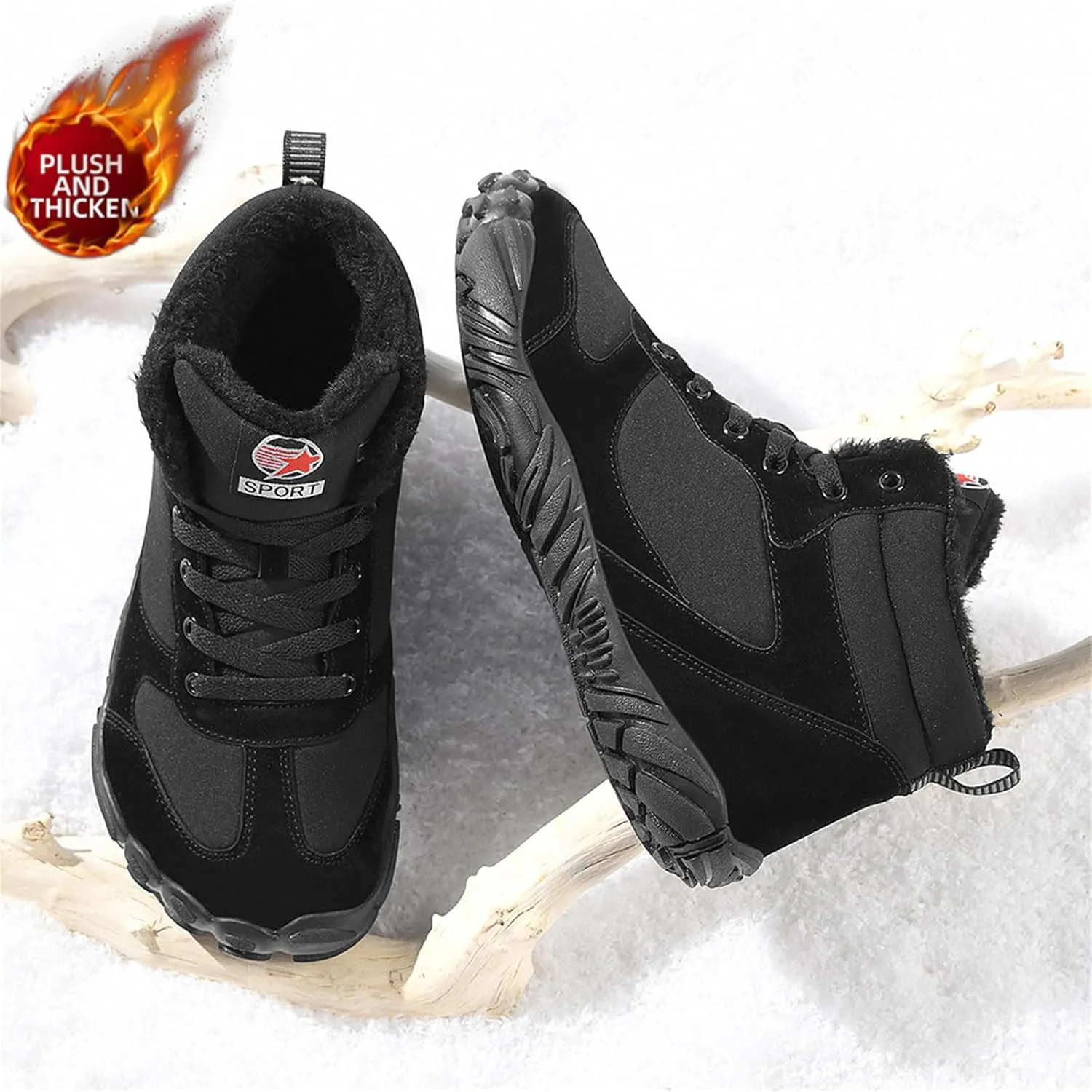 Hike Footwear Waterproof Winter Barefoot Shoes, Walking Hiking Boots for Women Men Trail Running Healthy Non-Slip