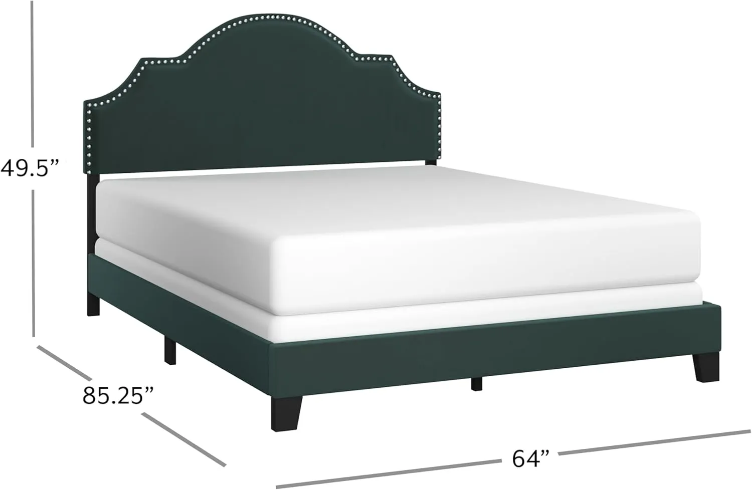 Hillsdale, Cynthia Upholstered Queen Bed, Green