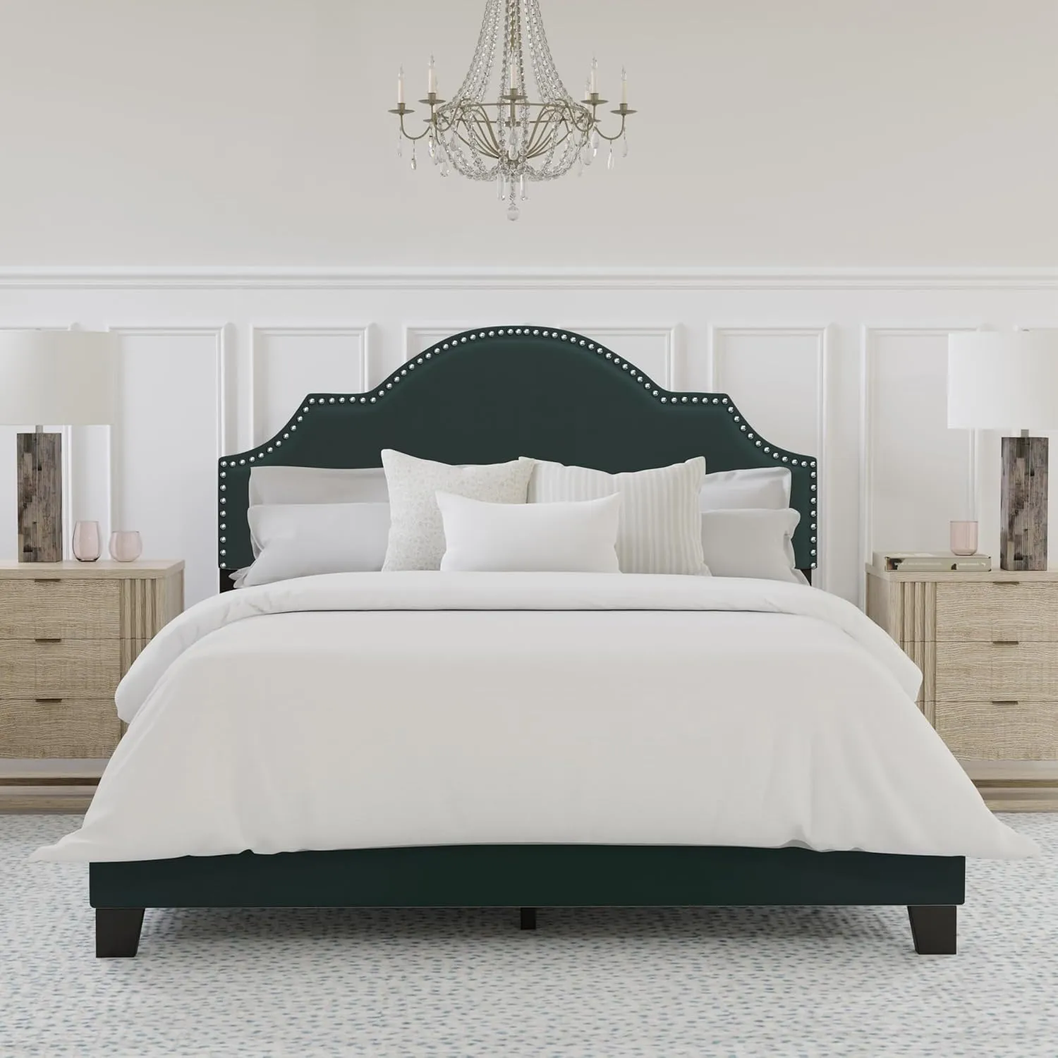 Hillsdale, Cynthia Upholstered Queen Bed, Green