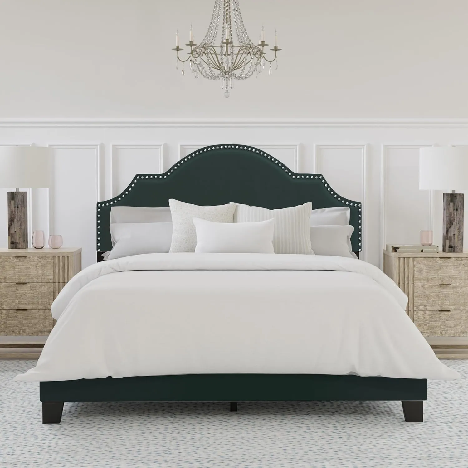 Hillsdale, Cynthia Upholstered Queen Bed, Green