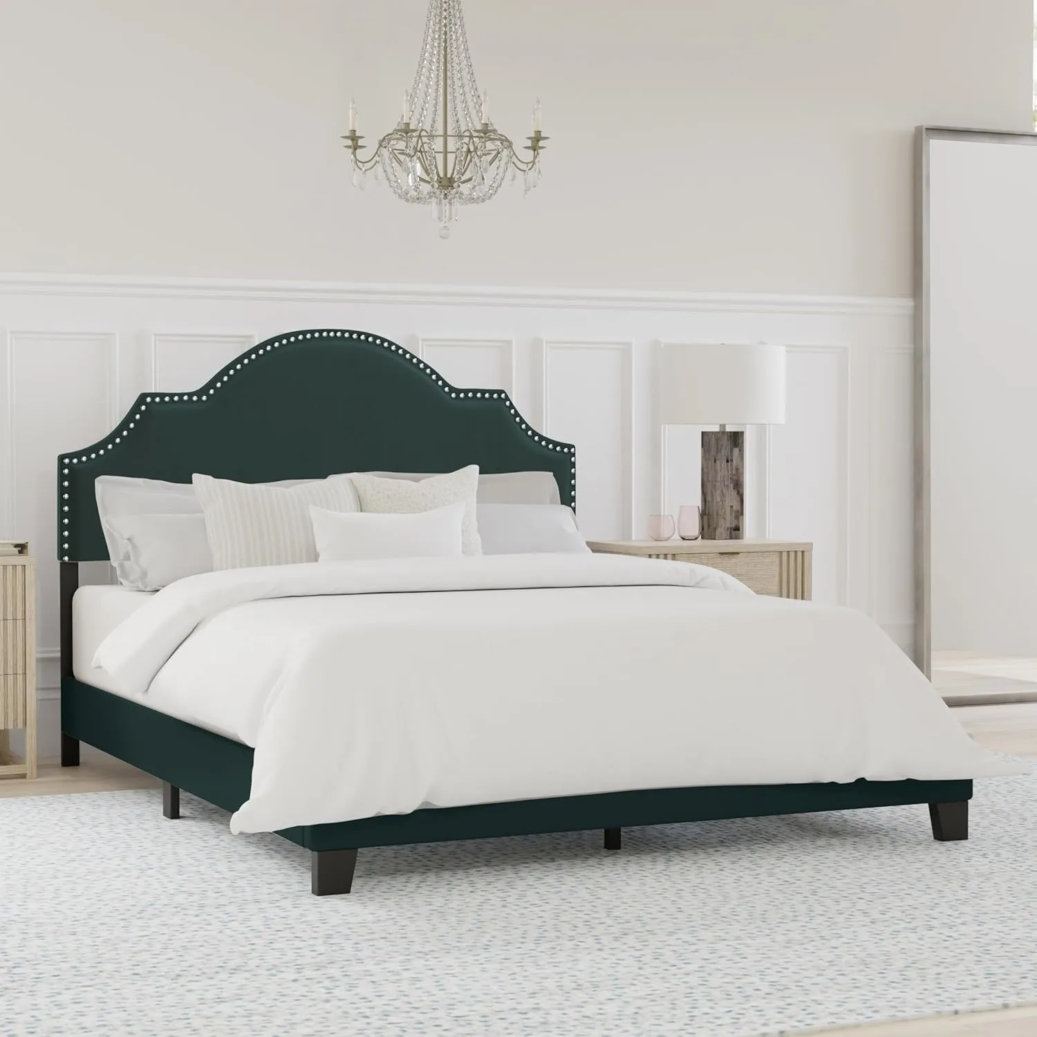 Hillsdale, Cynthia Upholstered Queen Bed, Green
