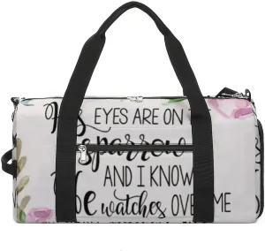 'His Eyes Are on The Sparrow Fitness Bag with Large Capacity Backpack And Waterproof Bag