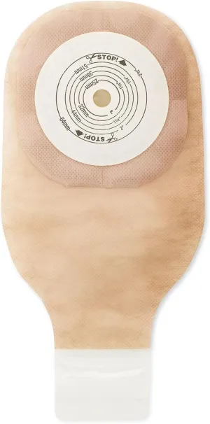 Hollister 8278 Premier 1-Piece 12” Drainable Ostomy Pouch & Convex Flextend Skin Barrier with Adhesive Border, 5 Pack, Transparent, Cut-to-Fit up to 1-1/2”