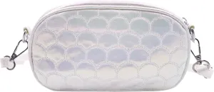Holographic Mermaid Scale Crossbody Bag for Women Mermaid Scale Coin Purse Faux Leather Shouder Bag Shiny Mermaid Chest Bag