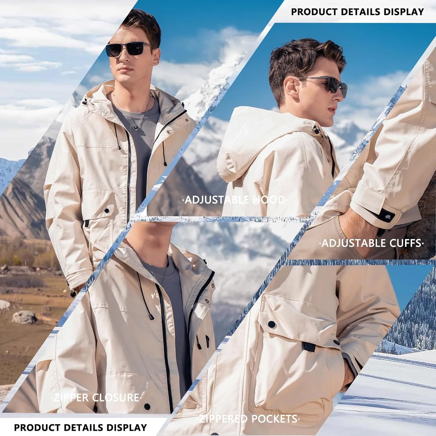 Hooded Assault Suit Men'S Outdoor Solid Color Jacket Windproof And Waterproof Mountaineering Workwear Jacket