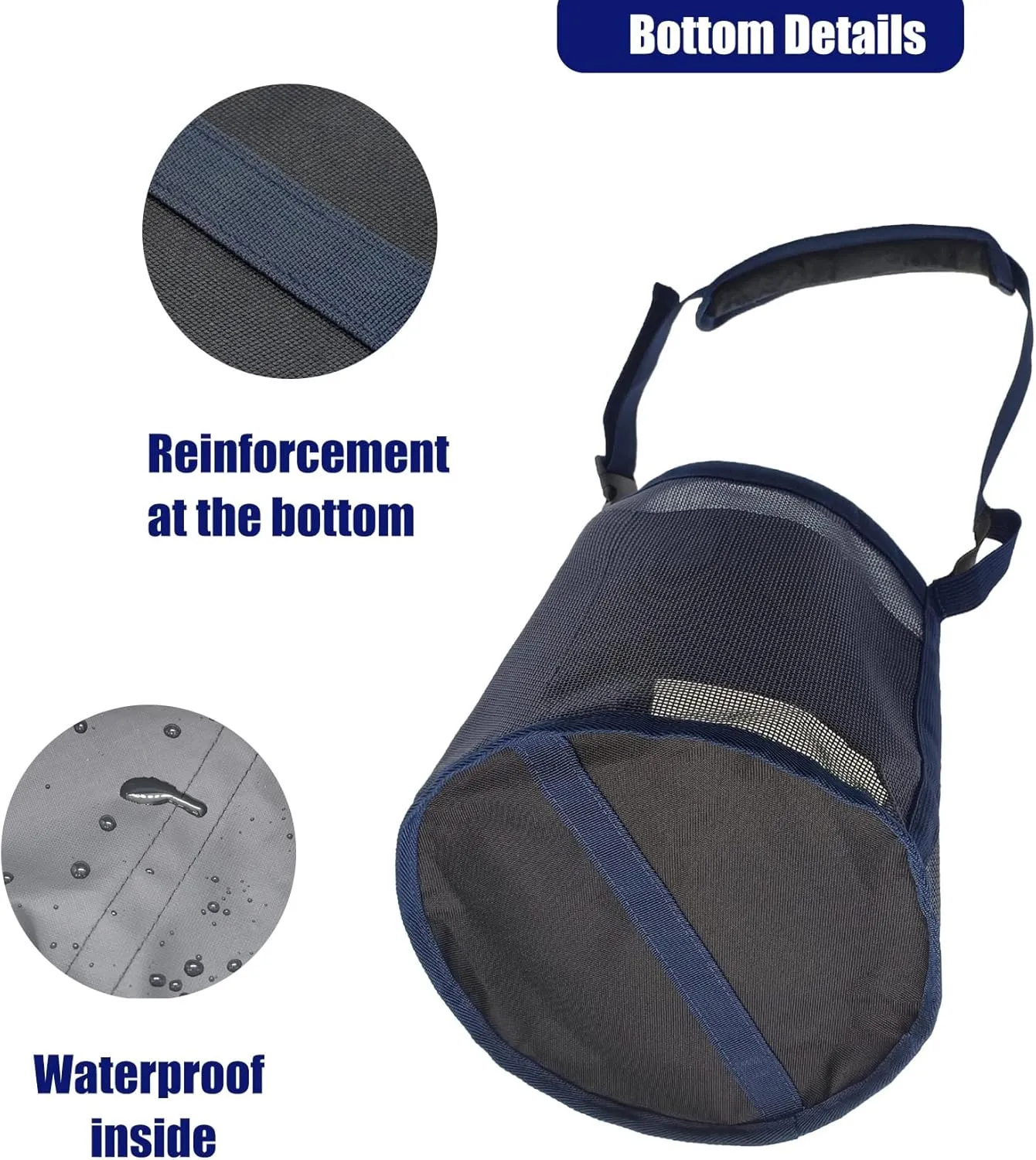 Horse Feed Bag for Grain - Heavy Duty Mesh Horse Feeder with Adjustable Strap,Comfort Neck Pad,Nose Pad and Waterproof Bottom Horse Muzzle Feed Bag(Medium,Pink)