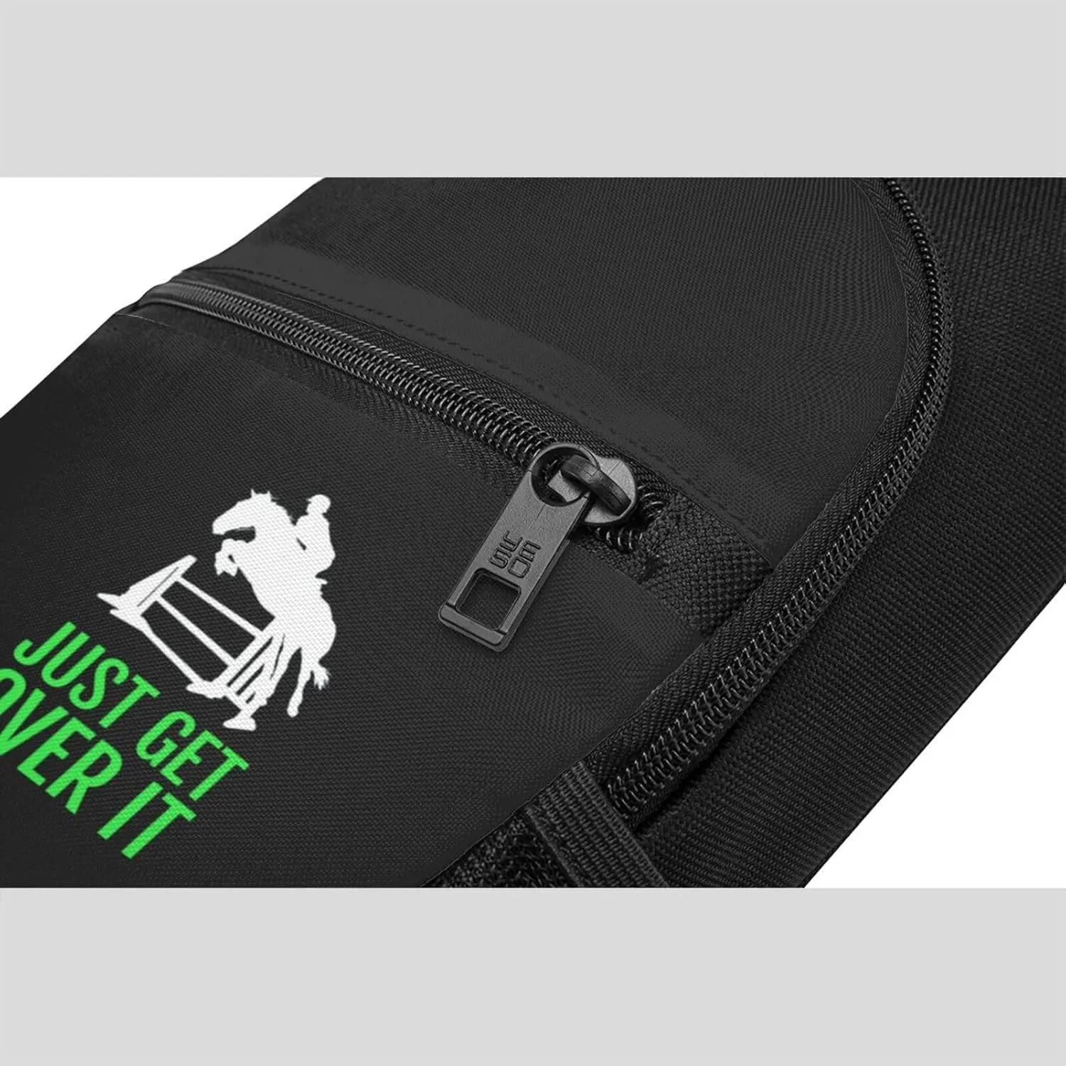 Horse Horseback Riding Jump Just Get Over It Unisex Chest Bag Lightweight Crossbody Shoulder Bag Travel Pocket Black