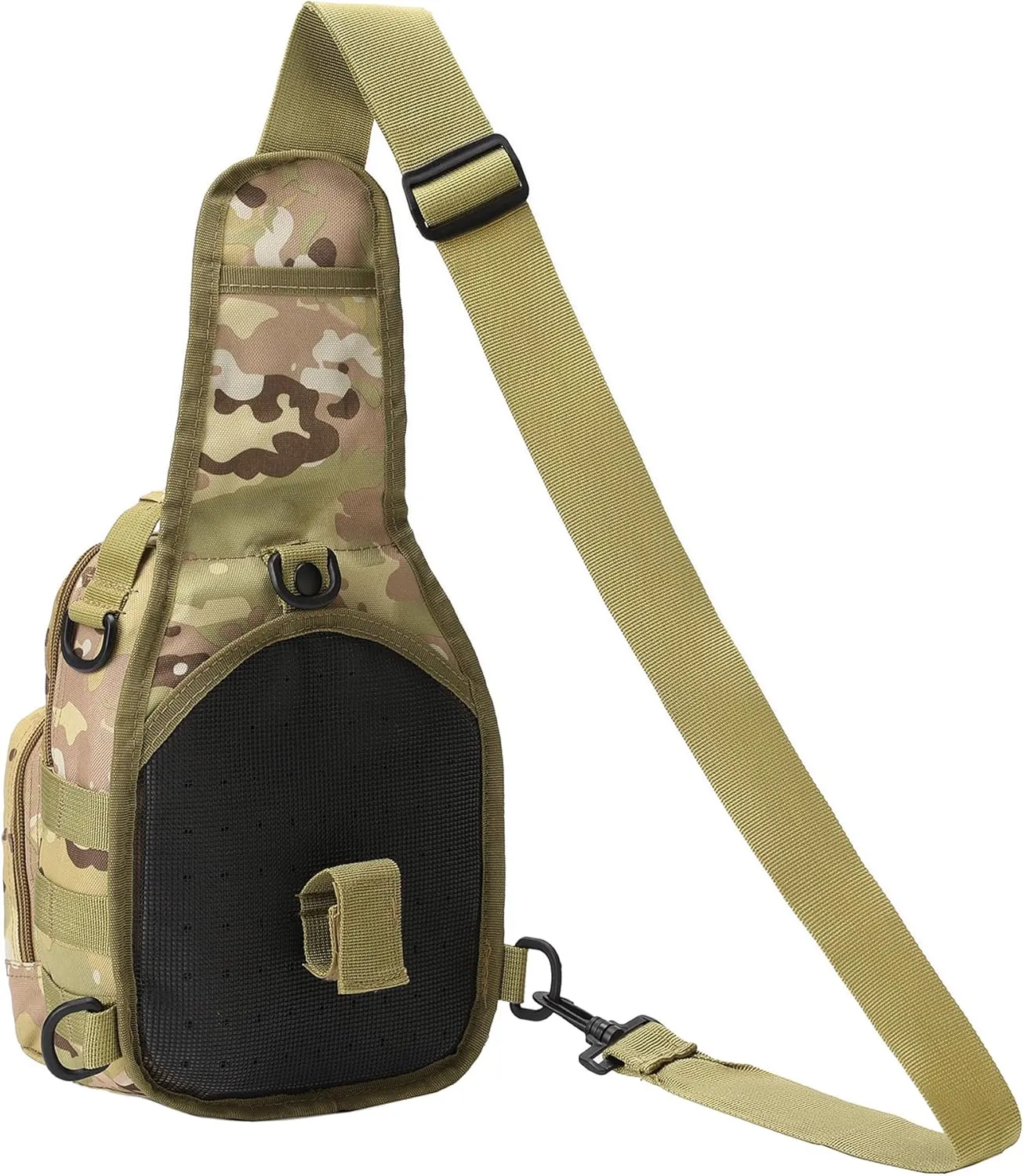 HOW'ON Hunting Backpack Waterproof Sling Shoulder Bag Small Carry Pouch Khaki Camo