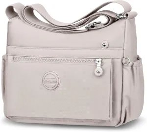 HUANLANG Nylon Crossbody Bags for Women Large Lightweight Travel Purse Women's Pocketbooks Multi Pocket Shoulder Bag