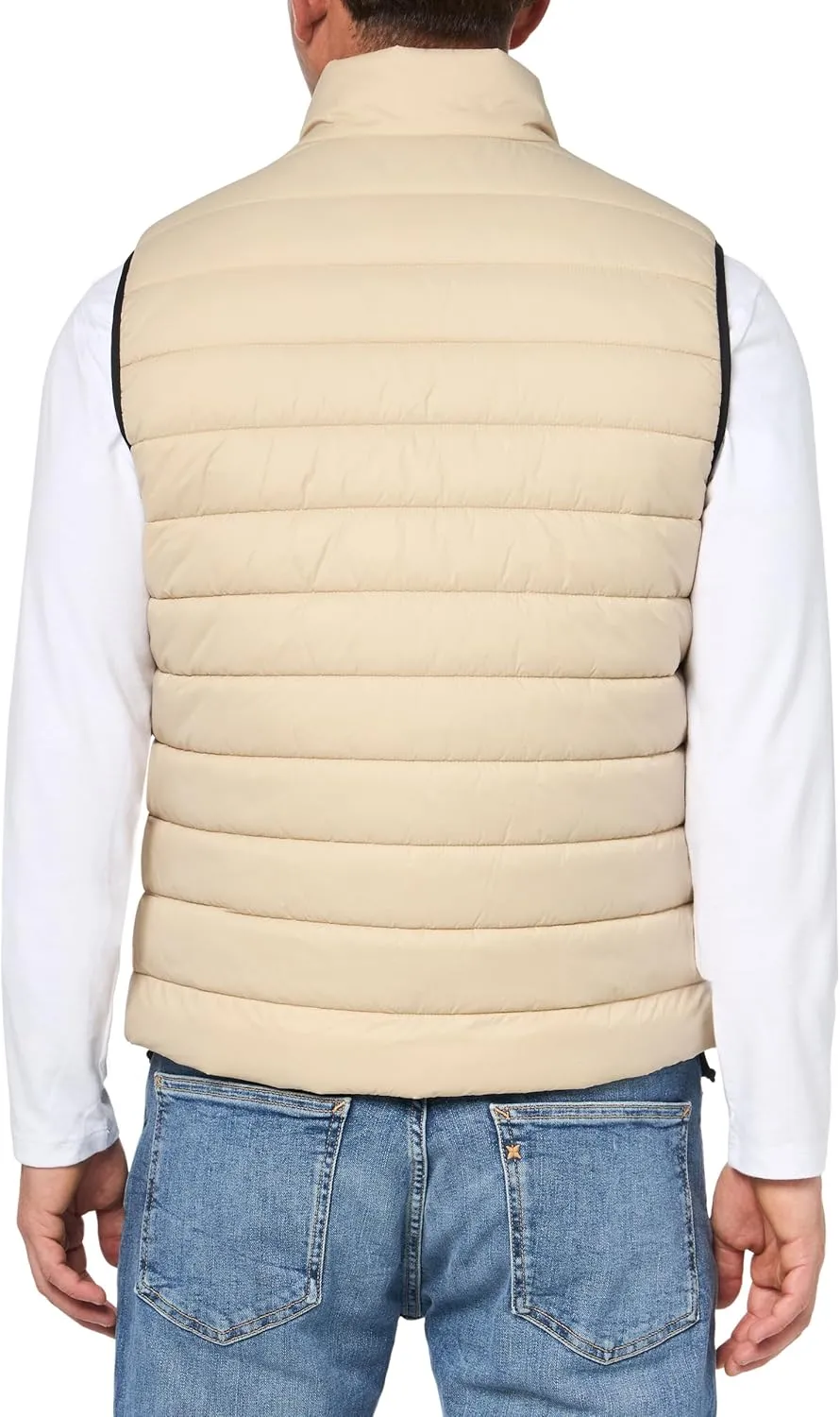 HUGO Mens Contrast Logo Lightweight Nylon Padded Vest