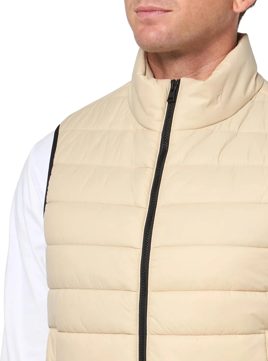 HUGO Mens Contrast Logo Lightweight Nylon Padded Vest