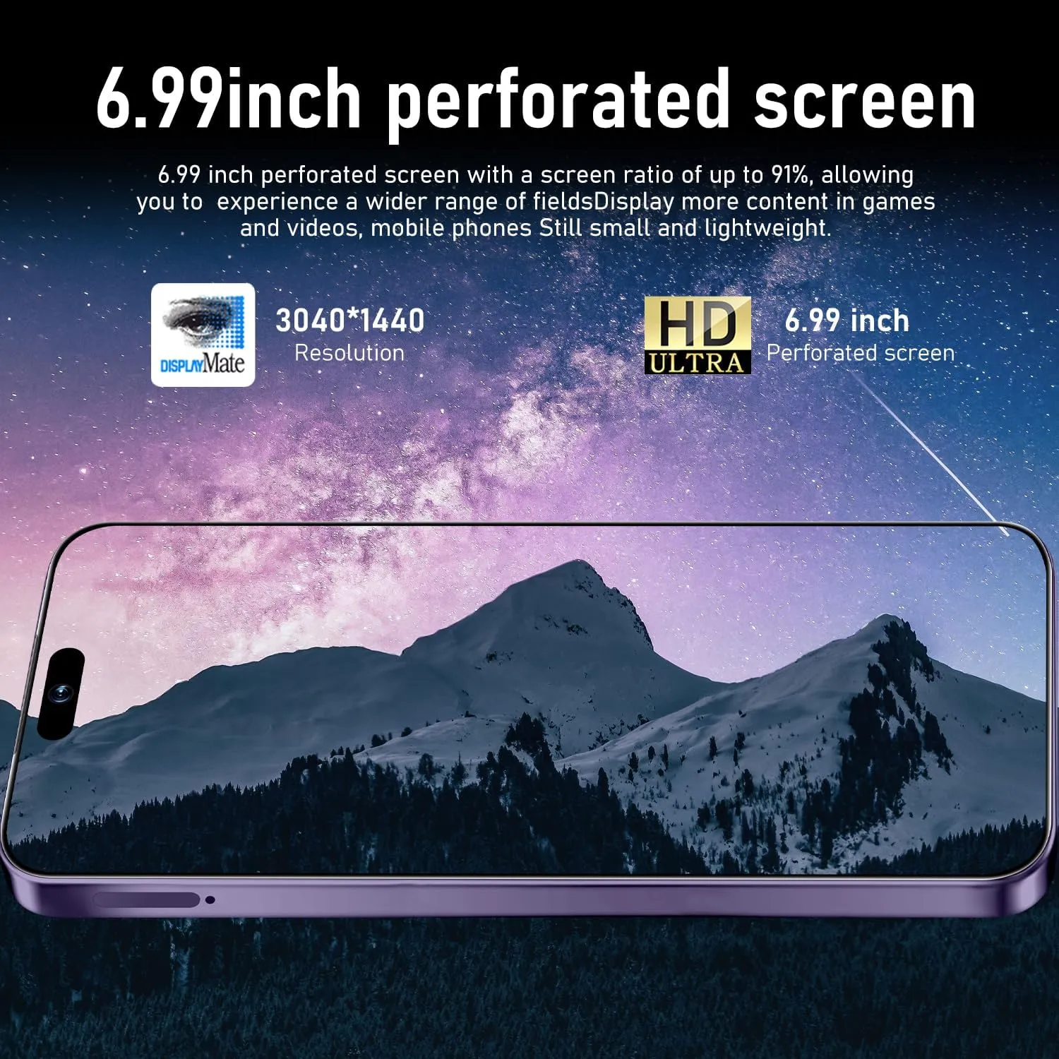 I16 PROMAX Unlocked Phone, 6.99inch Cell Phone with Android 13 12GB 512GB 7000mAh Long Battery Life, HD Screen Smartphone with Dual SIM, Fingerprint Lock, Face ID, Photos 5G Phone (Deep Blue)