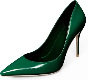 iadore Women's Pumps High Heel Shoes Sexy Pointed Toe 4 Inch/10cm Stilettos Fashion Party Evening Dress Shoes
