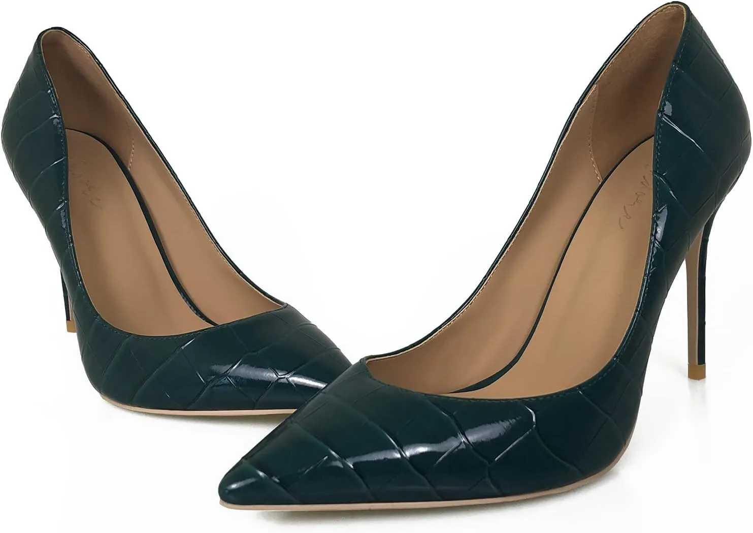 iadore Women's Pumps High Heel Shoes Sexy Pointed Toe 4 Inch/10cm Stilettos Fashion Party Evening Dress Shoes