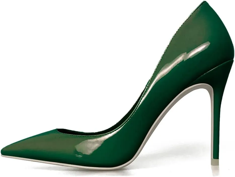 iadore Women's Pumps High Heel Shoes Sexy Pointed Toe 4 Inch/10cm Stilettos Fashion Party Evening Dress Shoes